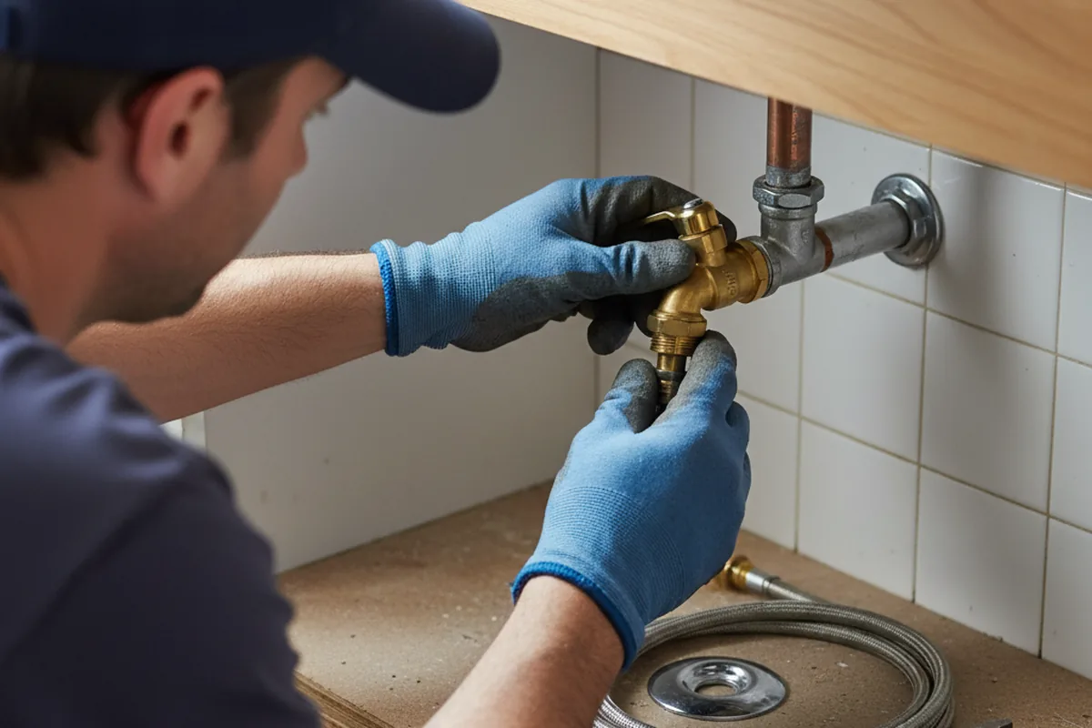 Shutoff valve and fitting work during Faucet and Fixture Repair in Ottawa